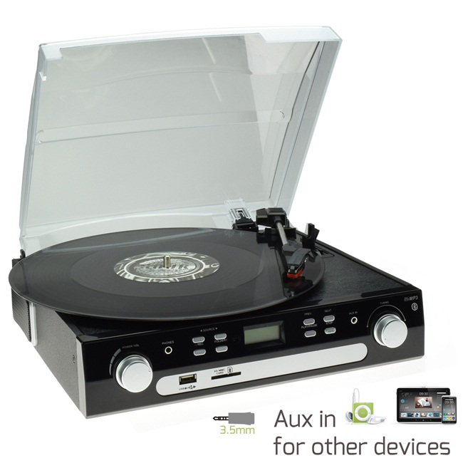 Digitnow! Bluetooth Viny Record Player Turntable, Cassette,Radio and