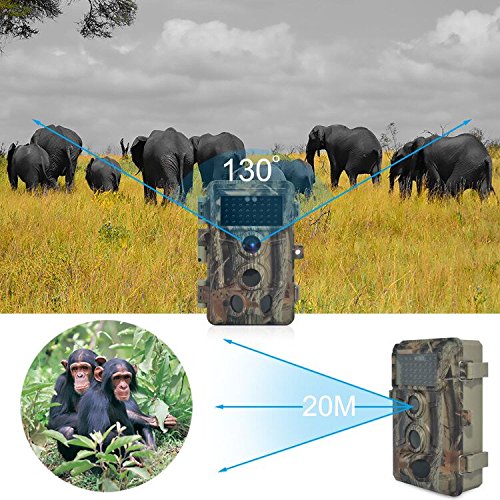 DIGITNOW 16MP 1080P HD Waterproof Trail &Surveillance Digital Camera with Infrared Night Version up to 65ft in 2.4''LCD Screen &40pcs IR LEDs Wildlife Hunting &Scouting Camera