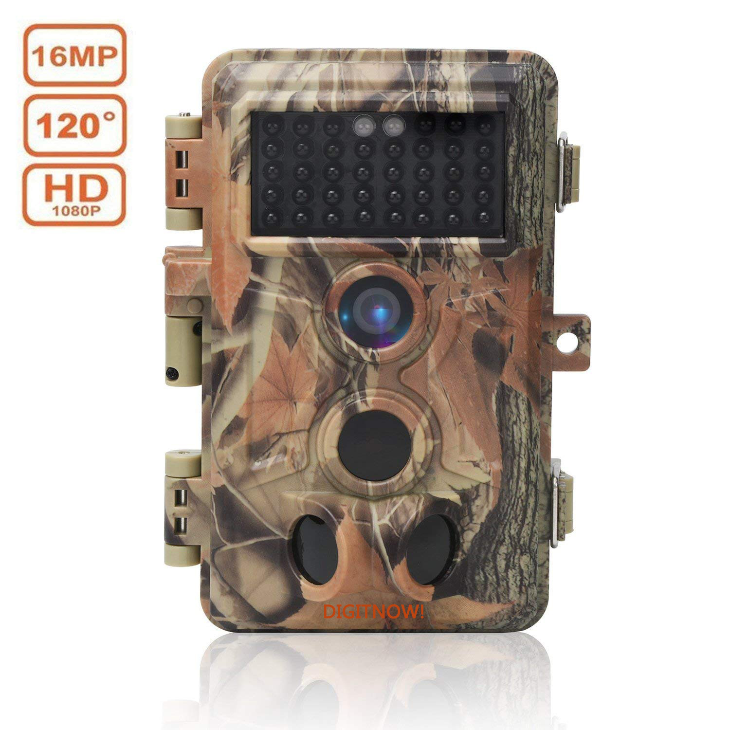 DIGITNOW 16MP 1080P HD Waterproof Trail &Surveillance Digital Camera with Infrared Night Version up to 65ft in 2.4''LCD Screen &40pcs IR LEDs Wildlife Hunting &Scouting Camera