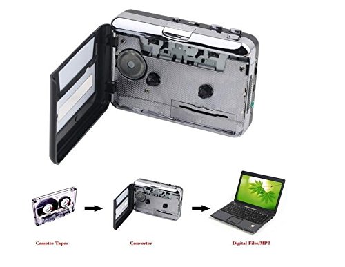 Cassette to MP3 Converter, USB Cassette Player Recorder to MP3 Convertor,  Portable Audio Tape Player USB Cassette Capture for Mac PC Laptop
