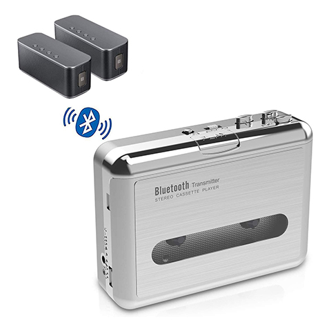 Bluetooth Cassette Player with Headphone, Tape Player Bluetooth Output to  Headphone/Speaker,Walkman Portable Cassette Tape Player 2 AA Battery or USB