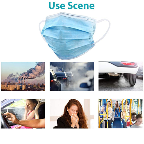 50 PCS Disposable Mask,  Mask 3 Layer,  Unisex-Mask, 17.5x9.5cm ,Ultra Soft Lightweight (Blue, 50PCS)