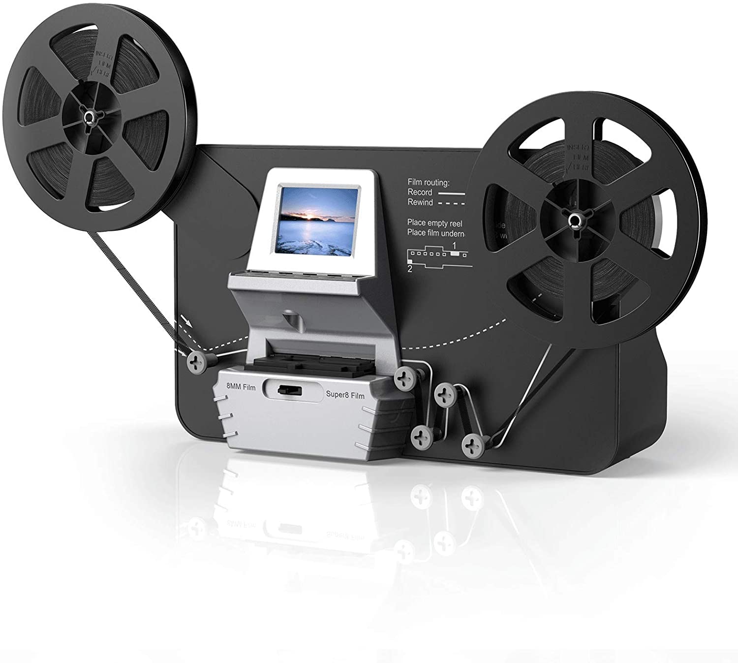 KODAK REELS 8mm & Super 8 Films Digitizer Converter with Big 5” Screen,  Scanner Converts Film Frame by Frame to Digital MP4 Files for Viewing,  Sharing & Saving on SD Card for 3” 4” 5” 7” and 9” Reels : Electronics 