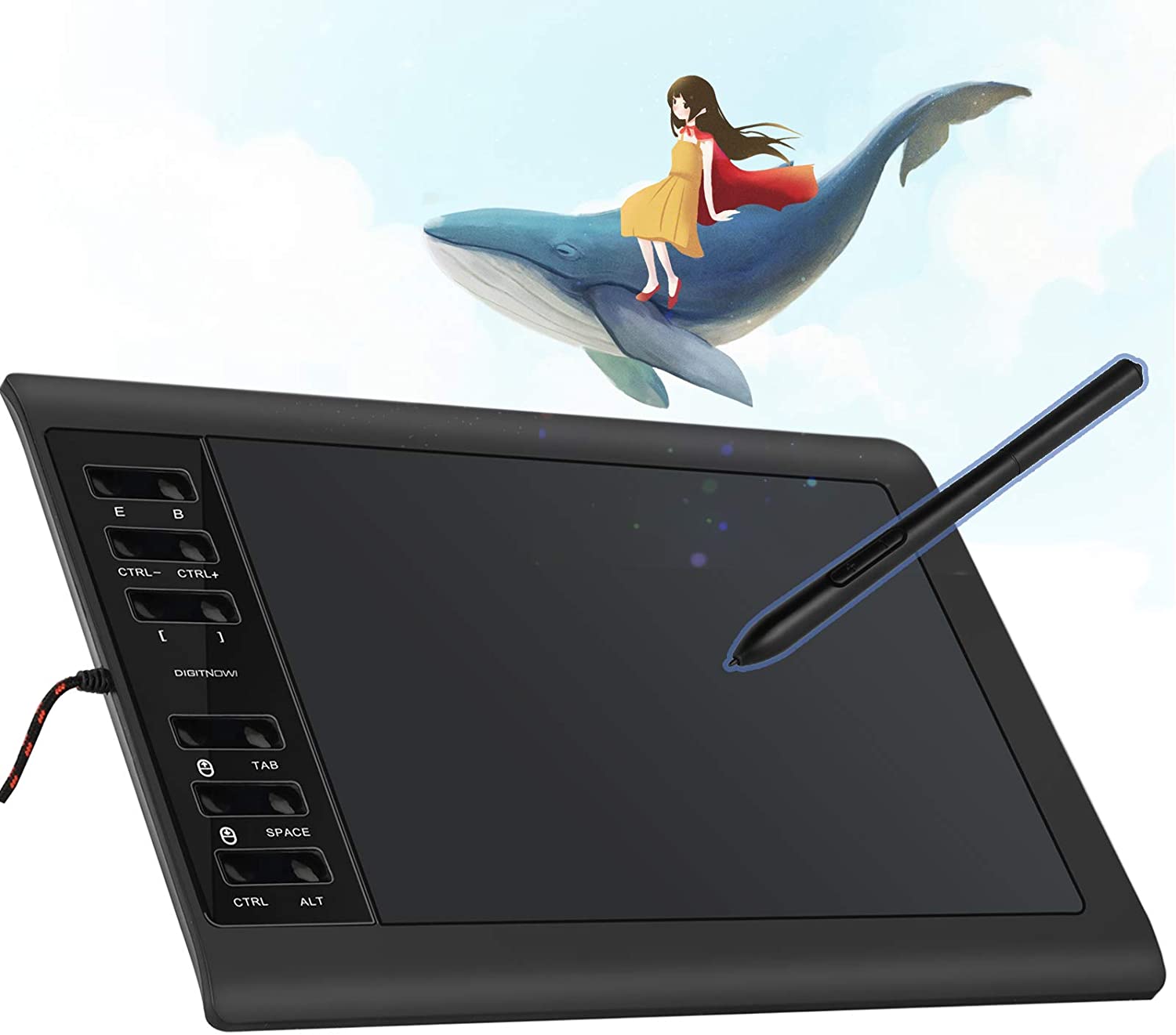 Huion New 1060Plus Graphics Drawing Tablet with 8192 Pressure Sensitivity  and Built-in Card Reader 8 MicroSD Card 5080 LPI : Amazon.in: Computers &  Accessories