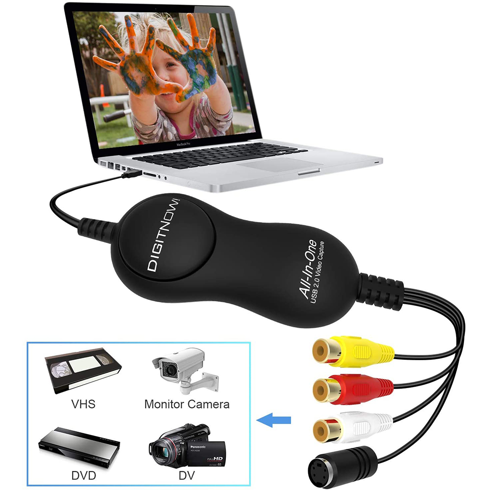 DIGITNOW USB Audio Video Capture Card, Video Grabber VHS VCR TV to DVD  Converter Adapter for Windows PC - Yahoo Shopping