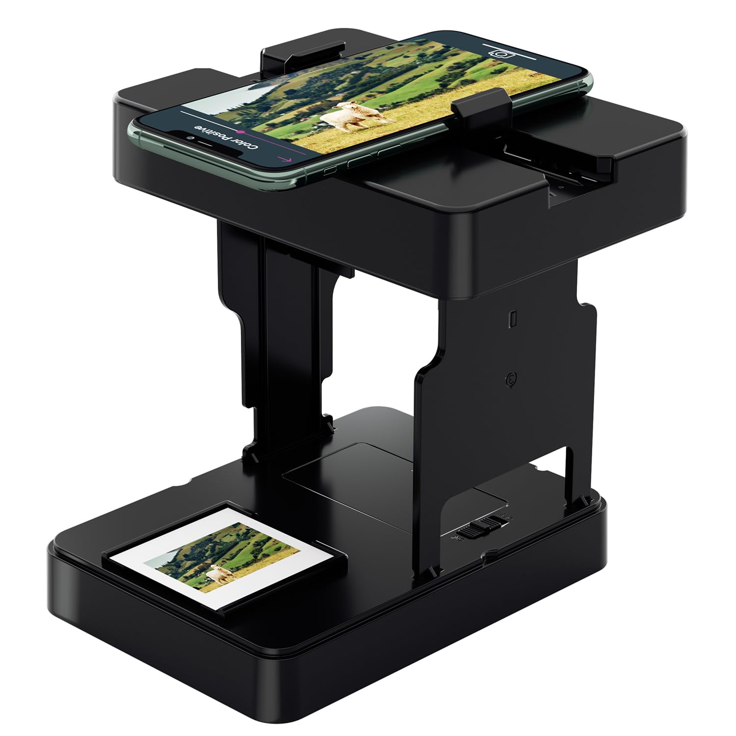 Mobile Film Scanner for 35mm Slides & Negatives, Portable Photo Scanner Converts Film to Digital Photos, Battery Powered Slide Converter