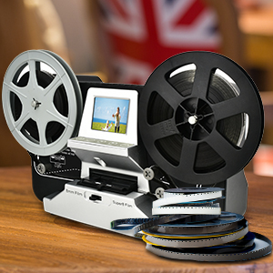8mm & Super 8 Reels to Digital MovieMaker Film Scanner Converter, Pro Film  Digitizer Machine with 2.4 LCD, Black (Convert 3 inch and 5 inch 8mm Super  8 Film reels into Digital)